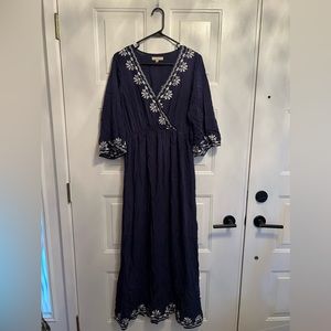 Polagram Maternity Maxi Dress - Blue Size Medium